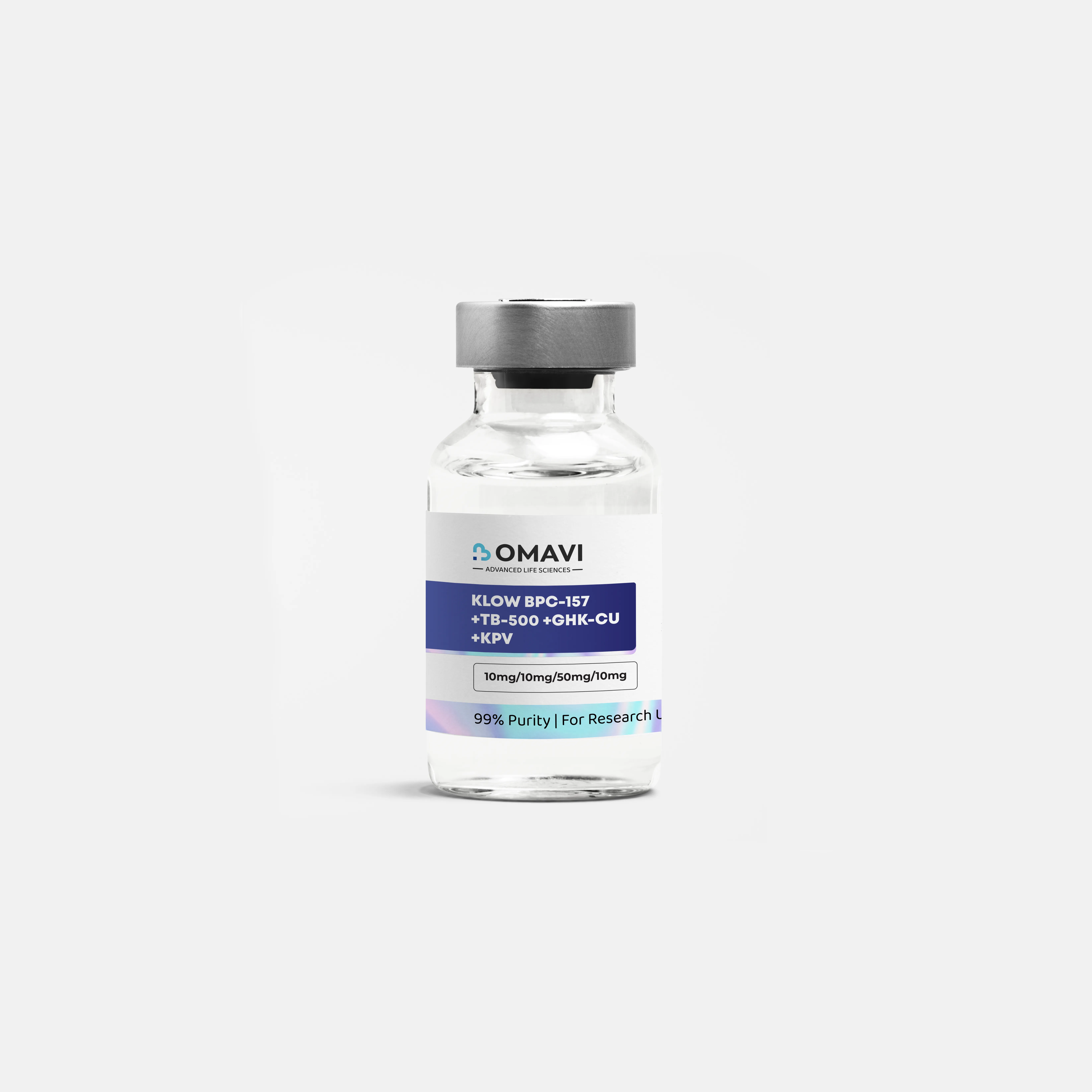 KLOW lab-verified & lab-tested research peptide powder vial UK — delivery included