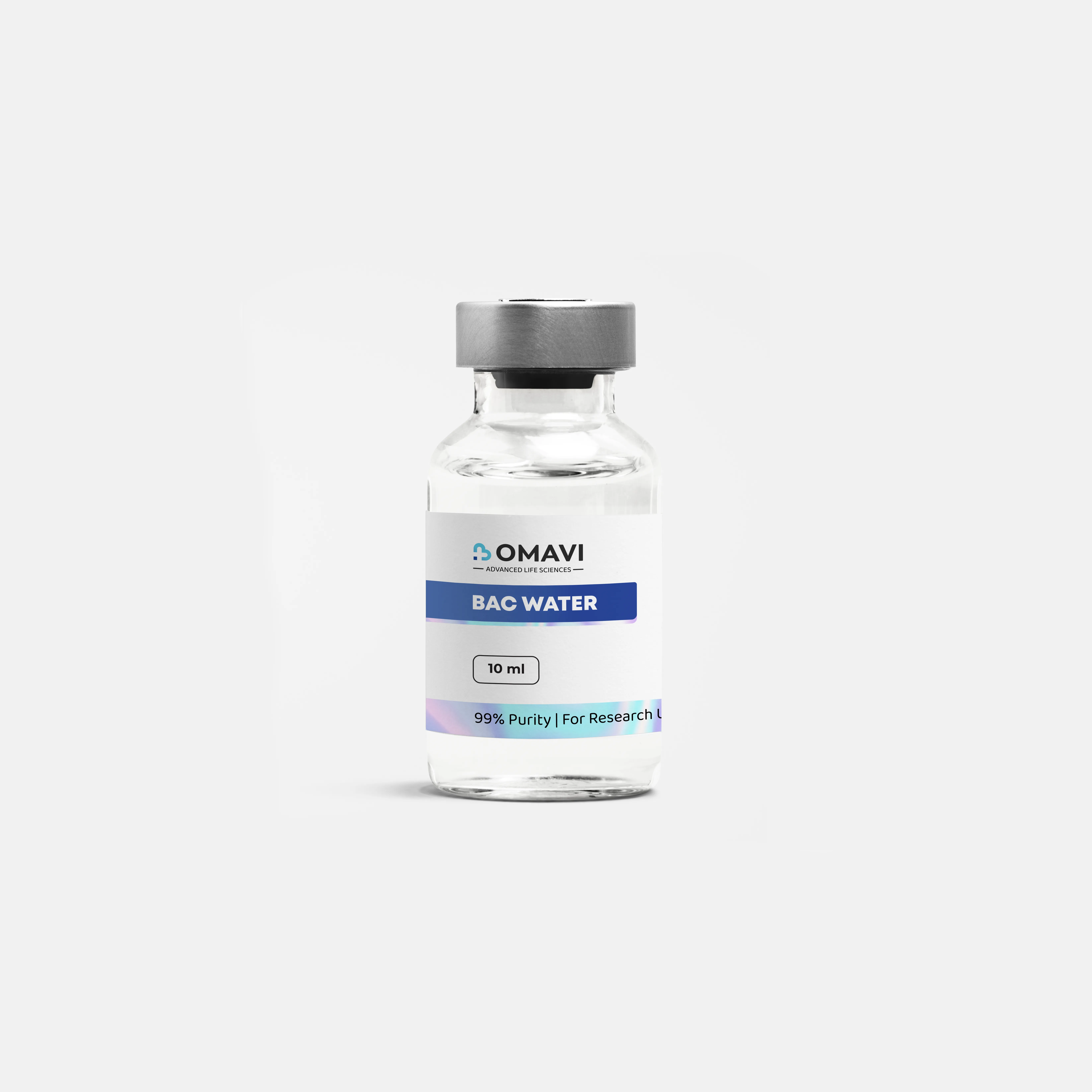 BAC Water 10ml lab-verified & lab-tested research peptide powder vial UK — delivery included