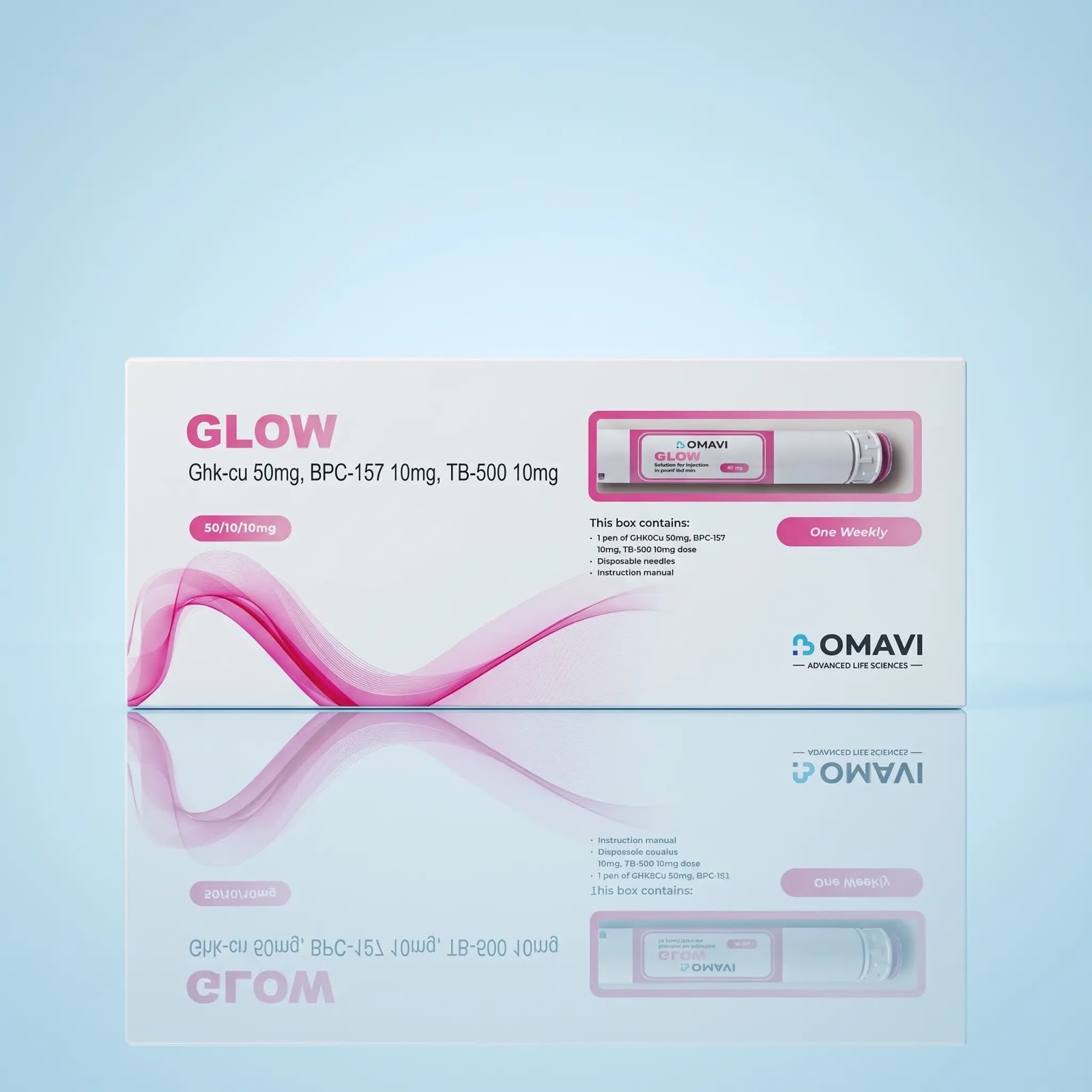 Glow Pen lab-verified & lab-tested research pre-filled peptide pen UK — delivery included